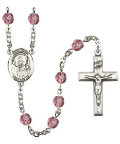 St David of Wales Rosary - Amethyst Beads