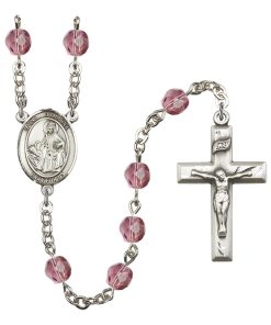 St Dymphna Rosary - Amethyst Beads