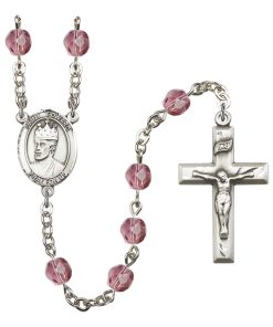 St Edward the Confessor Rosary - Amethyst Beads