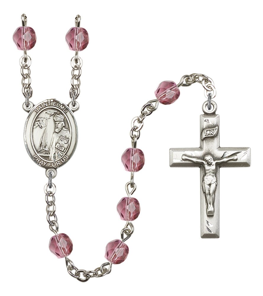 St Elmo Rosary - Amethyst Beads