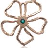 Five Pedal Flower Medal - May Birthstone - 14 KT Gold #88883