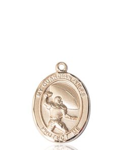 Angel Football Medal Medium - 14kt Gold
