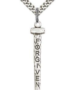 Sterling Silver Forgiven Nail Necklace #86859