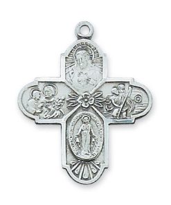 Four Way Medal in Sterling Silver