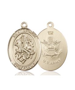 14kt Gold St. George - Army Medal