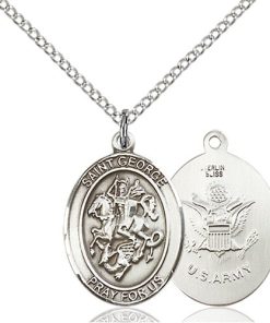 Sterling Silver St. George - Army Pendant