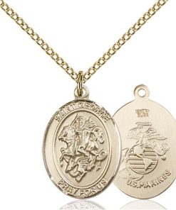14kt Gold Filled St. George - Marines Pendant