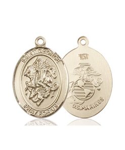 14kt Gold St. George - Marines Medal