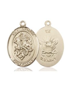 14kt Gold St. George - Navy Medal