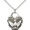 Heart and Dove Necklace (#91003)
