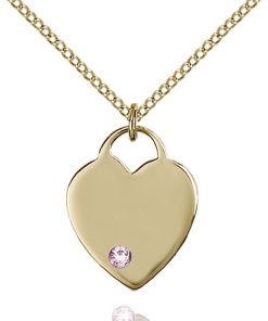 Heart Pendant - June Birthstone - Gold Filled #88632