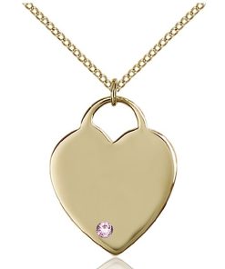 Heart Pendant - June Birthstone - Gold Filled #88707