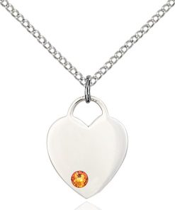 Heart Pendant - November Birthstone - Sterling Silver #88766