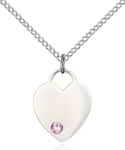 Heart Pendant - June Birthstone - Sterling Silver #88772