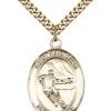 Gold Filled St. Sebastian / Hockey Pendant