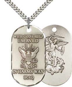 Sterling Silver Navy Iraq Pendant