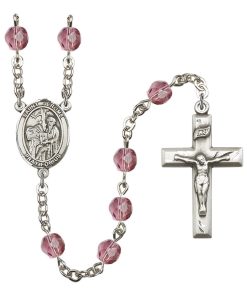 St Jerome Rosary - Amethyst Beads