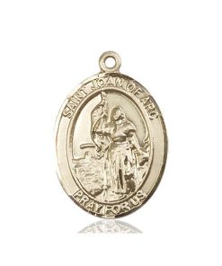 St Joan of Arc Army Pendant - 14 KT Gold (#90198)