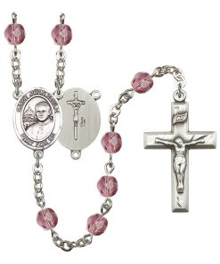 St John Paul II Rosary - Amethyst Beads