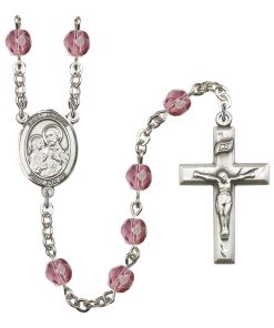 St Joseph Rosary - Amethyst Beads