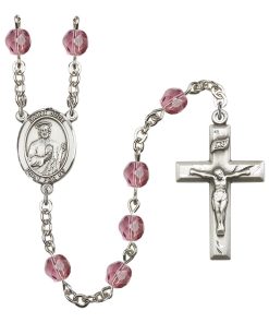St Jude Thaddeus Rosary - Amethyst Beads