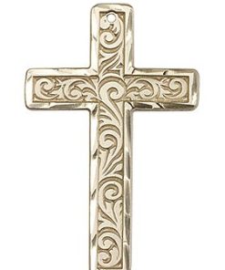 14kt Gold Knurled Cross Medal #87786