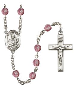 St Lawrence Rosary - Amethyst Beads