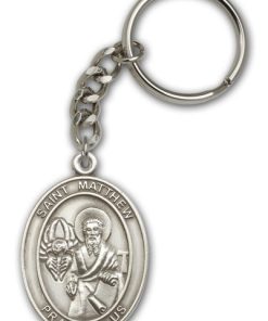 Antique Silver St Matthew Keychain