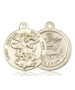 14kt Gold St. Michael the Archangel Medal