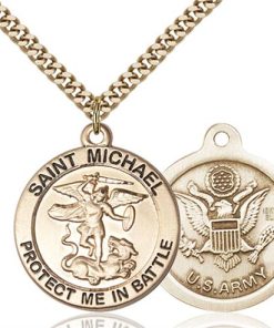 St. Michael Army Pendant - Gold Filled (#89828)