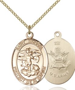 St Michael Army Pendant - Gold Filled (#89864)
