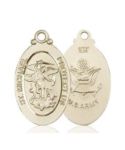 14kt Gold St. Michael the Archangel Medal