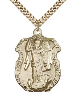 St Michael Army Pendant - Gold Filled (#90101)