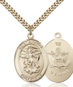 14kt Gold Filled St. Michael the Archangel Pendant