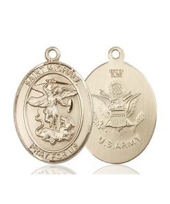14kt Gold St. Michael the Archangel Medal