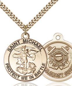 St. Michael Coast Guard Pendant - Gold Filled (#89829)