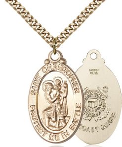 St Michael Coast Guard Pendant - Gold Filled (#89847)