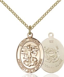 St Michael Coast Guard Pendant - Gold Filled (#89865)