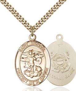 St. Michael Coast Guard Pendant - Gold Filled (#89883)