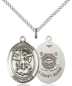 Sterling Silver St. Michael - Coast Guard Pendant
