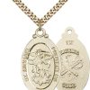 14kt Gold Filled St. Michael - Nat'l Guard Pendant