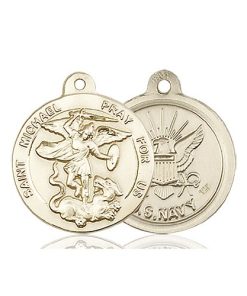 14kt Gold St. Michael the Archangel Medal