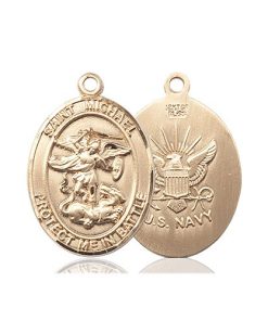 14kt Gold St. Michael the Archangel Medal