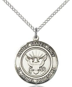 Sterling Silver Navy - St. Michael Pendant