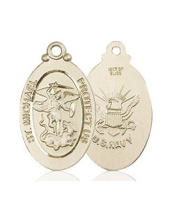 14kt Gold St. Michael - Navy Medal