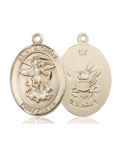 14kt Gold St. Michael the Archangel Medal