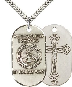 Sterling Silver Army Pendant
