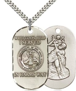 Sterling Silver Army Pendant