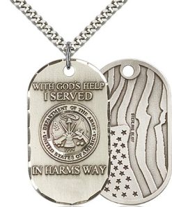 Sterling Silver Army Pendant