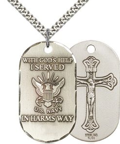 Sterling Silver Navy Pendant